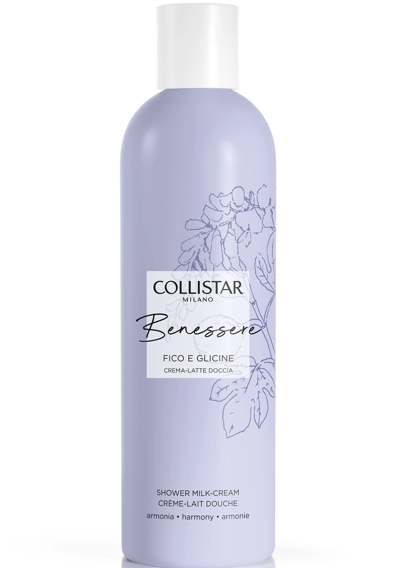 Collistar Benessere Fig & Wisteria Shower Milk Cream - Luxurious Moisturizing Body Wash for Soft Skin | Perfect for Daily Shower & Spa Relaxation