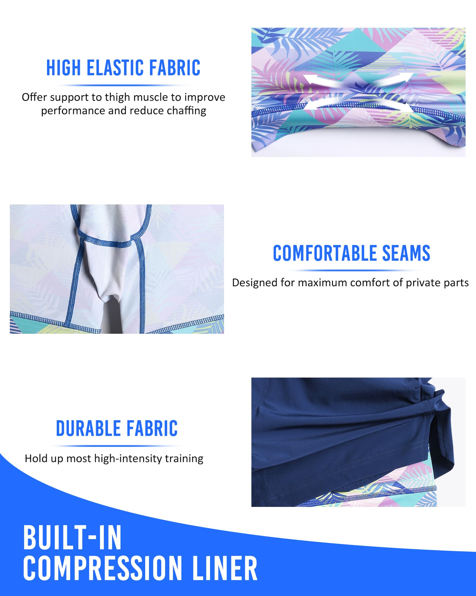 maamgic Men's 5-Inch Quick Dry Gym Running Shorts - 2-in-1 Athletic Workout Shorts with Liner | Perfect for Jogging, Weight Training & Summer Outdoor Activities