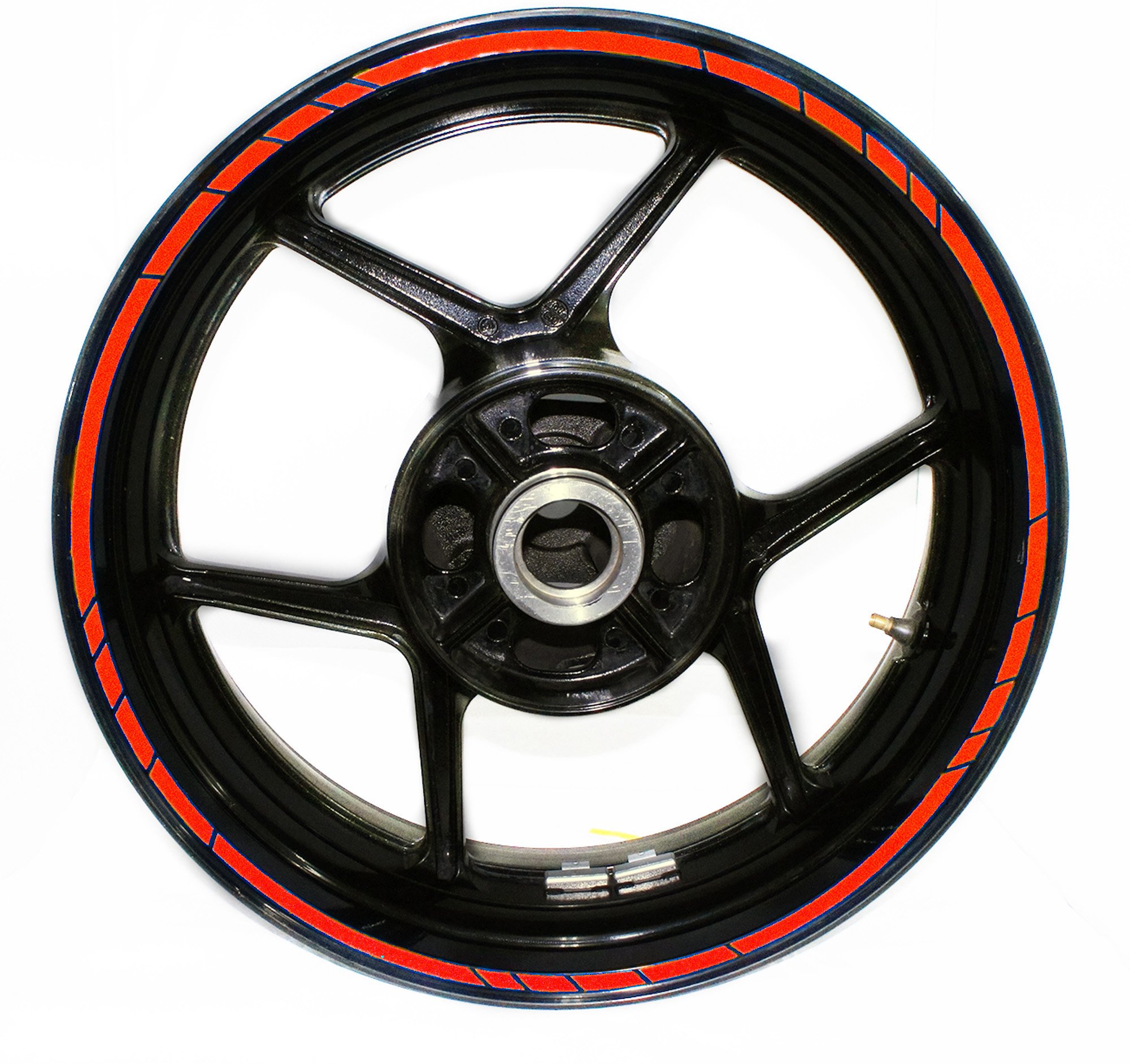 Reflective Red Vinyl Rim Stripe Decals for Kawasaki Ninja 1000 - High Visibility Motorcycle Wheel Tape for Night Riding Safety & Custom Styling