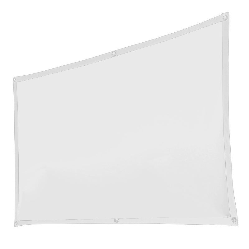 100 Inch Projector Screen with Mounting Kit - White HD Matte Finish for Home Theater, Outdoor Movies & Presentations - Easy to Install & Portable
