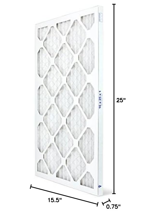 AIRx Filters 16x25x1 MERV 11 Pleated HVAC Air Filter - 12-Pack for Allergies & Dust, Made in USA - Perfect for Home, Office & Commercial AC/Furnace Systems