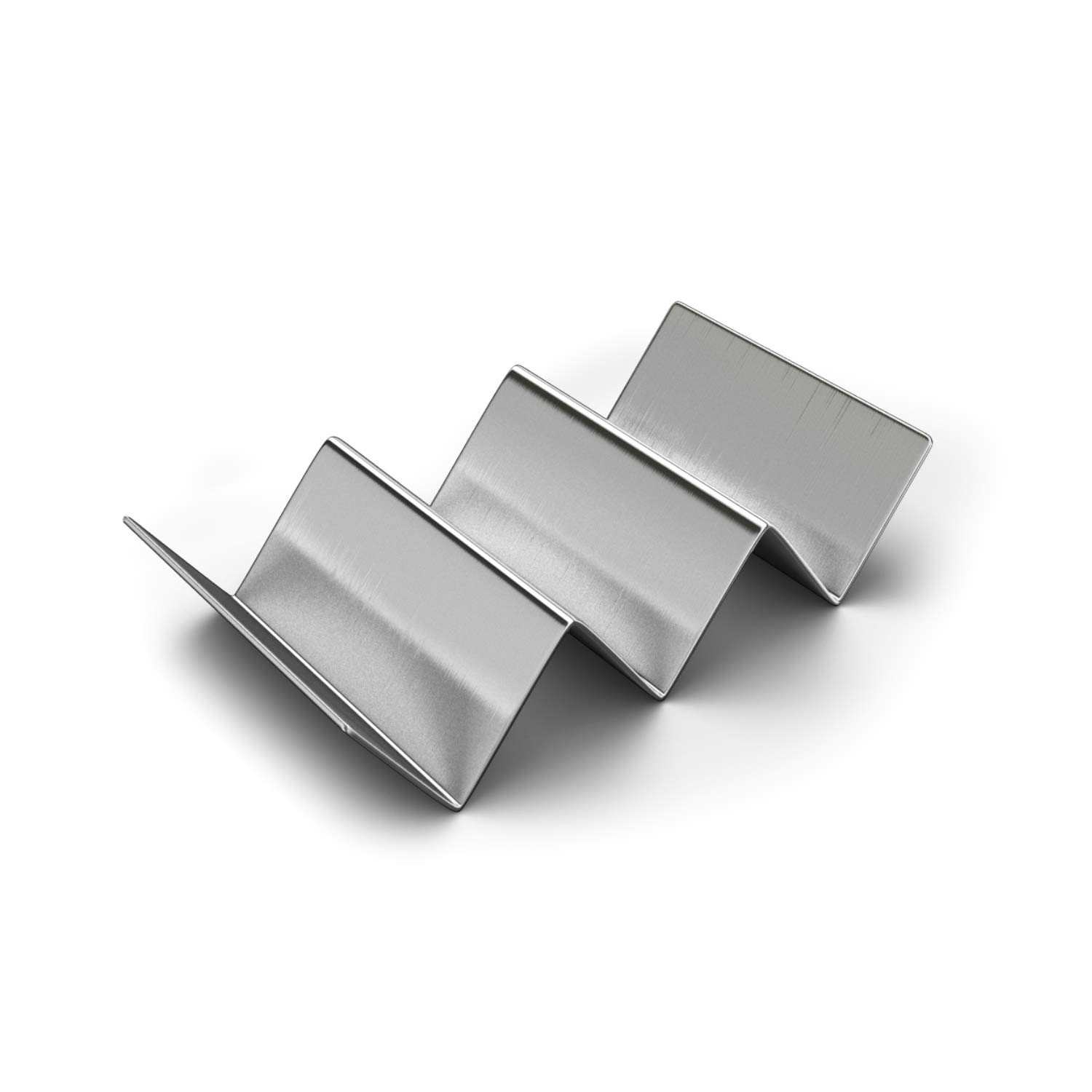 4-Pack Stainless Steel Taco Holder Stand - Truck Tray Style Taco Rack (Holds 3 Tacos Each) - 8