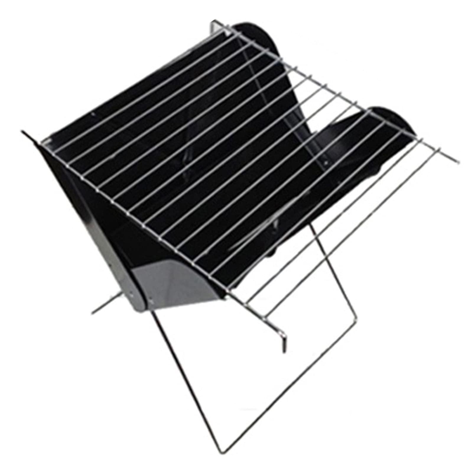 Portable Stainless Steel Charcoal Grill - Foldable Outdoor BBQ Smoker for Picnic, Camping, Backyard & Tailgating | Compact Design for Easy Transport & Storage