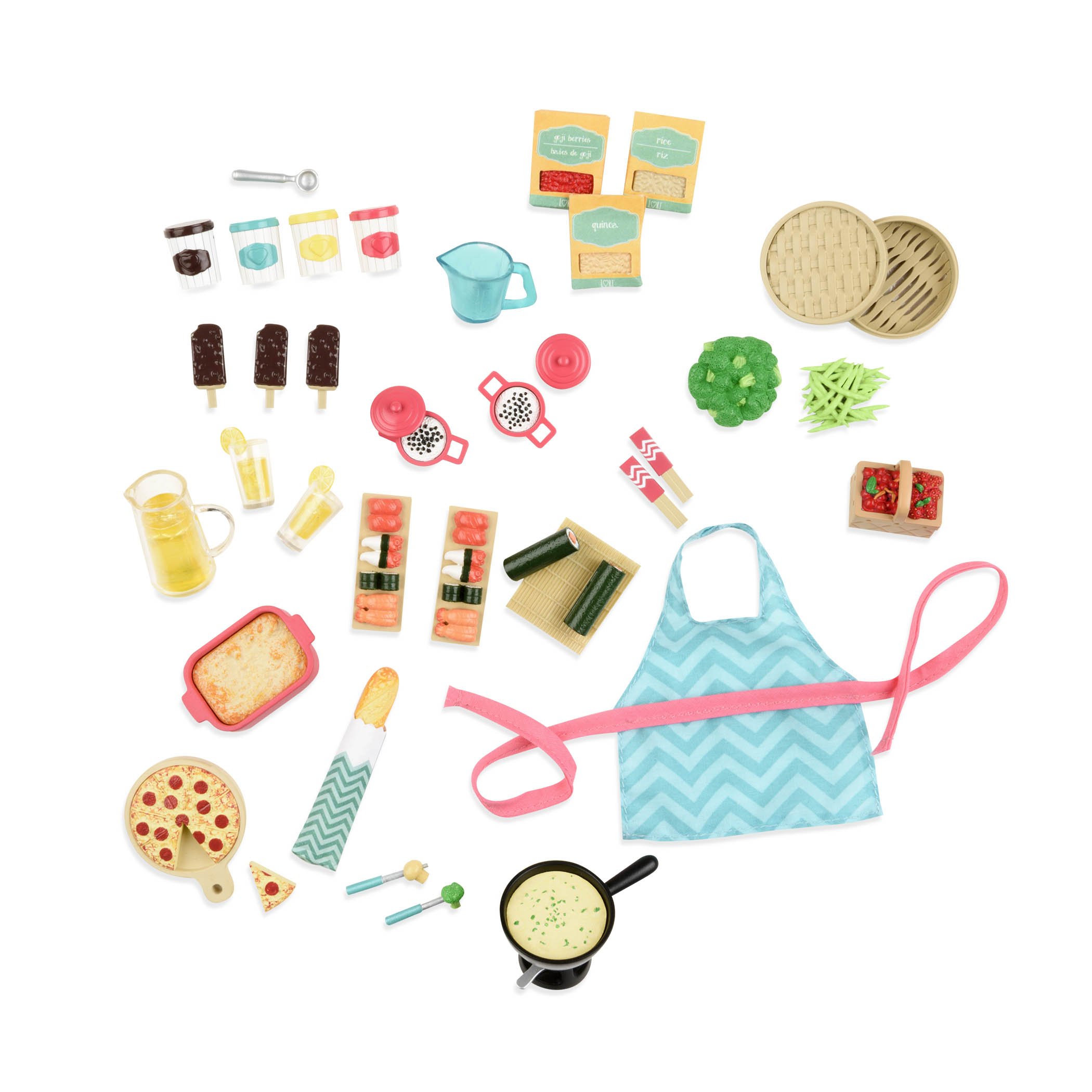Lori Doll Food Market Playset - Pretend Play Toy for Kids