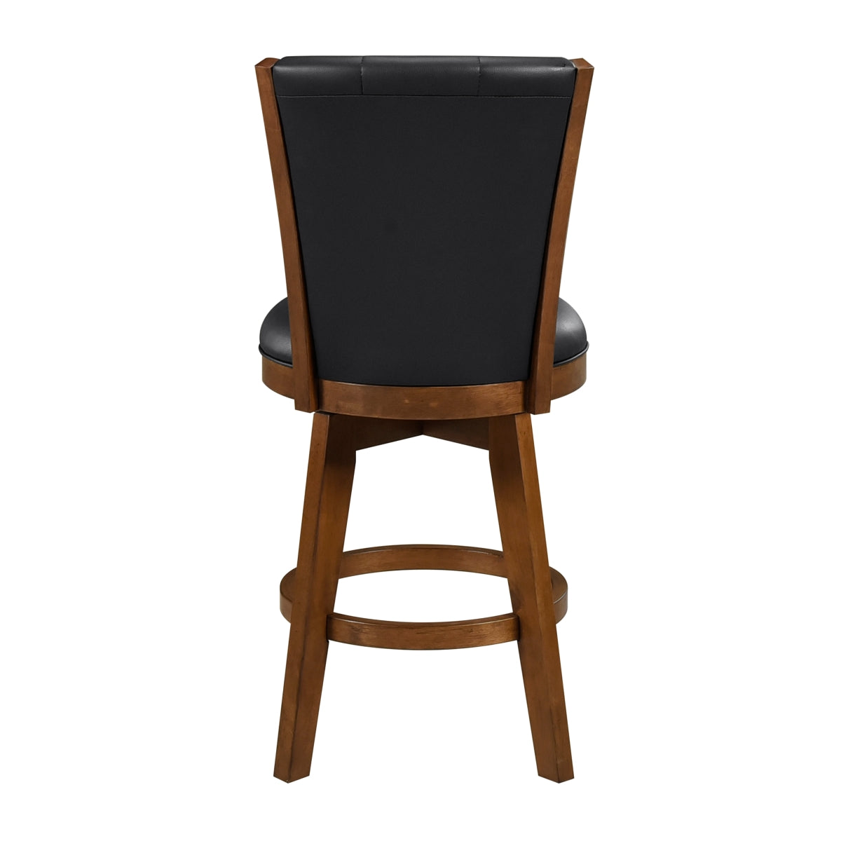 2 Pack Chestnut Swivel Bar Stools - Counter Height Adjustable Swivel Chairs for Kitchen Island, Breakfast Nook & Home Bar - Modern Espresso Brown Wooden Stools with Padded Seat