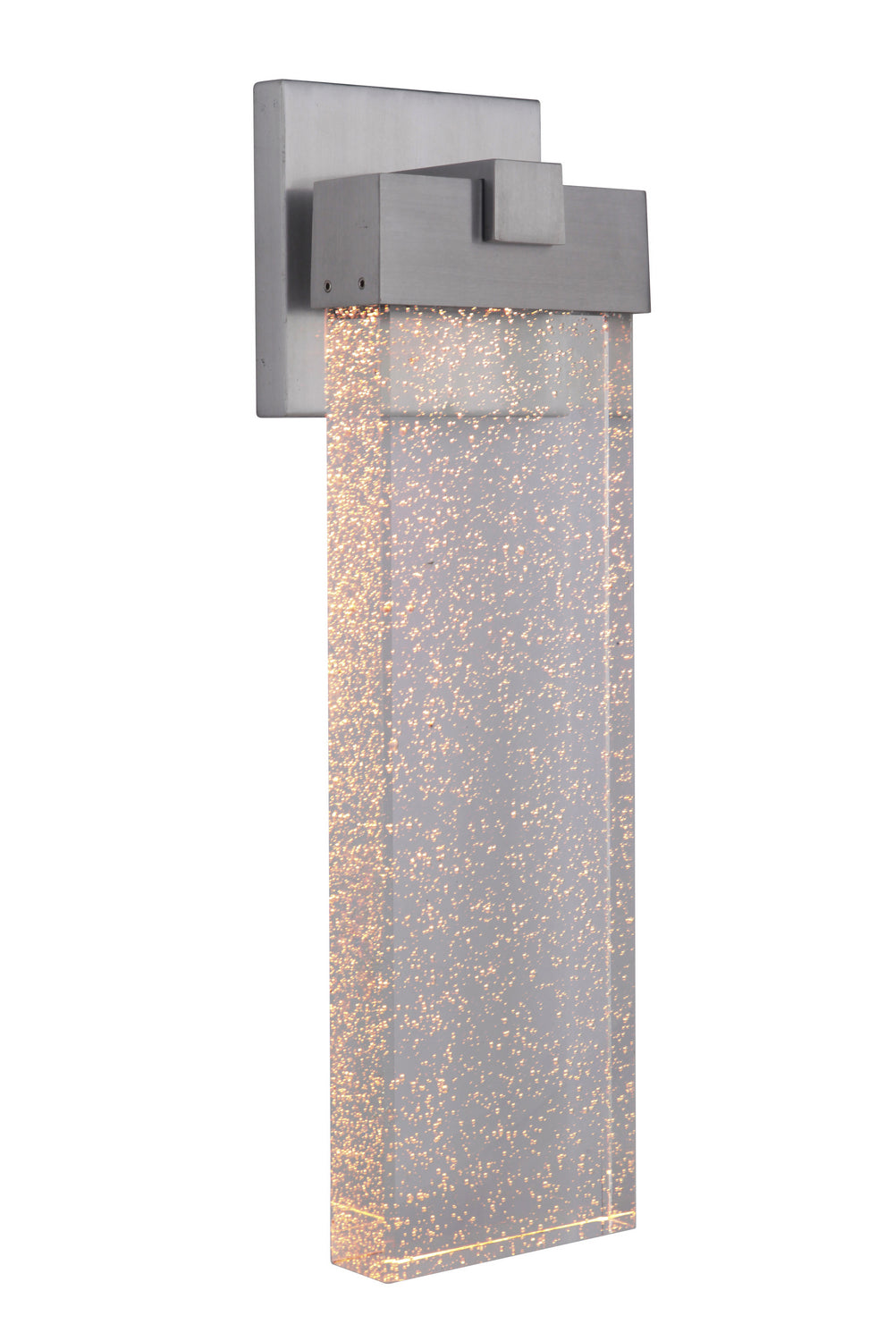 Aria LED Wall Lantern - Satin Aluminum Finish - Outdoor Lighting for Porch, Patio, and Garden - Energy Efficient & Weather Resistant