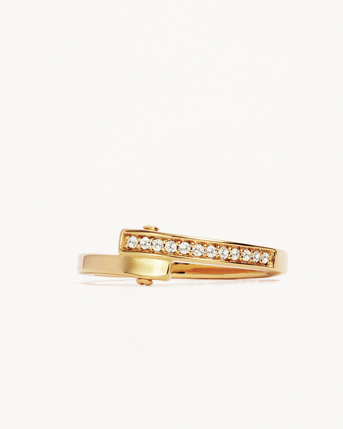 18K Gold Vermeil Connection Ring for Women - Dainty Stackable Ring, Minimalist Jewelry Gift for Her - Perfect for Everyday Wear, Anniversary & Special Occasions