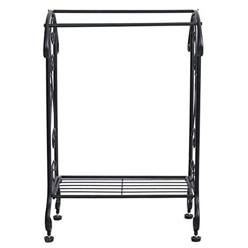 Metal Free Standing Towel & Blanket Storage Rack - Organize Bathroom, Bedroom, Laundry Room - Space Saving Home Decor for Living Room, Bath Towel Holder - Perfect for Blanket Display & Bathroom Organization