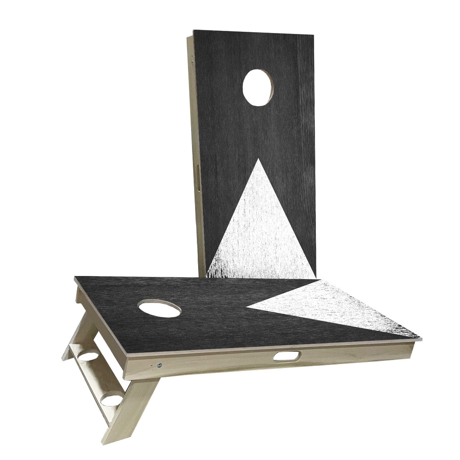 Premium Wood Grain & White Cornhole Game Set - 2 Boards, 8 Bags & Accessories - Perfect for Backyard BBQs, Tailgating & Outdoor Parties - Choose Your Size