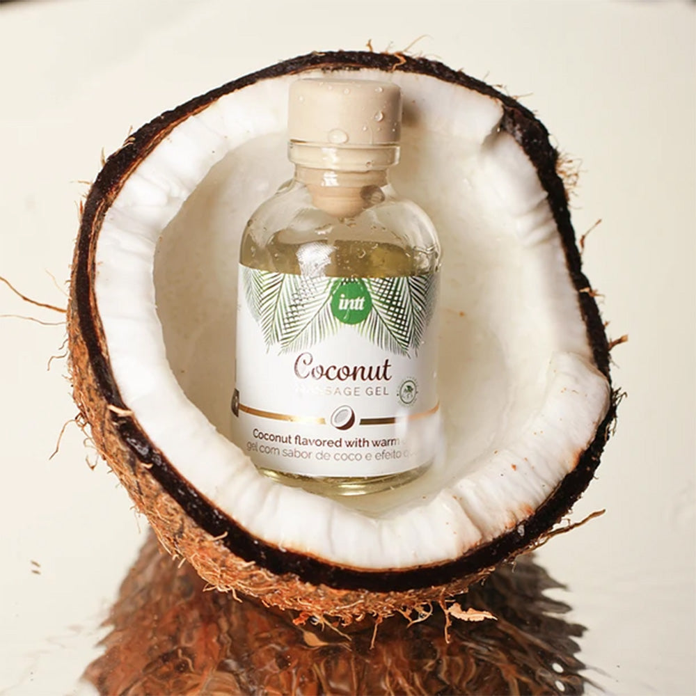 Intt Vibration Warming Gel with Tingling Effect - Coconut Flavor for Sensual Massage & Couples Intimacy