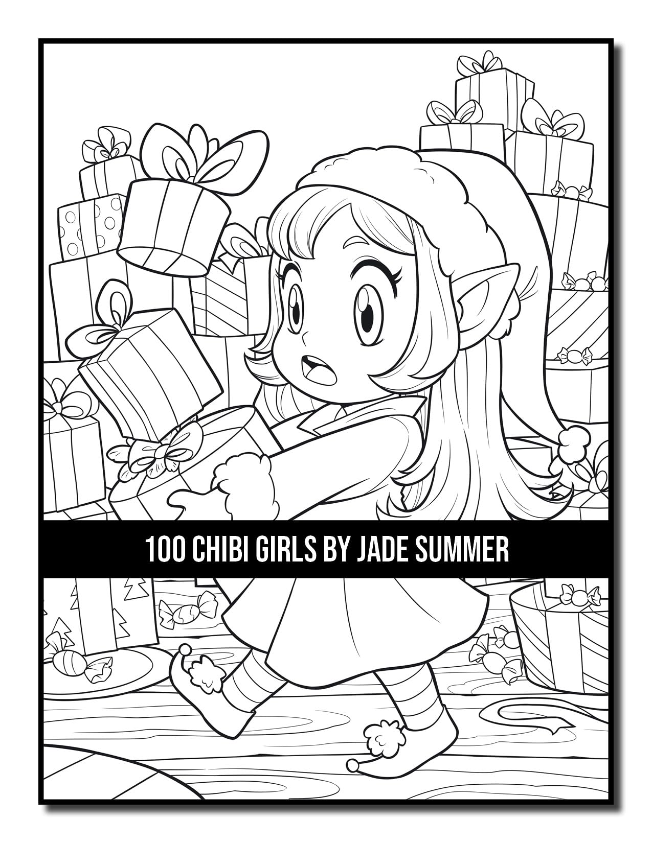 100 Chibi Girls: Cute & Fantasy Adult Coloring Book with Horror & Christmas Themes - Perfect for Stress Relief, Gifts & Creative Relaxation