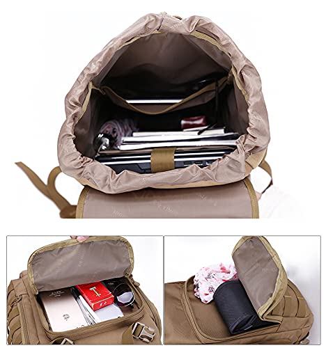 40L Tactical Backpack with MOLLE Webbing - The Rambler Military Rucksack for Hiking, Camping & Outdoor Adventures (Black)