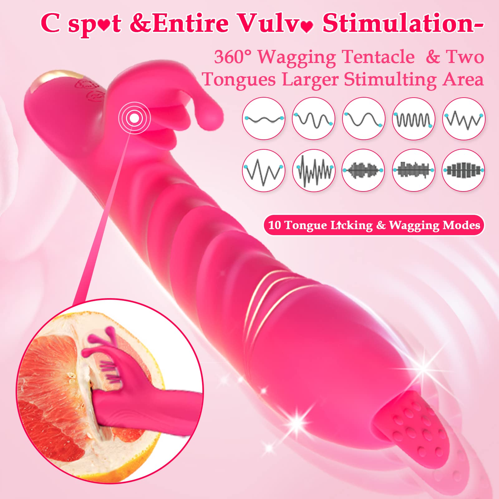 Best G Spot Rabbit Vibrator with Thrusting & Rotating - Tongue Licking Clitoral Stimulator for Women - Powerful Dual Motor Adult Sex Toy for Solo & Couples Play - Enhance Female Pleasure & Orgasms (Perfect for Bedroom Fun, Anniversary Gifts & Spicing Up Relationships)