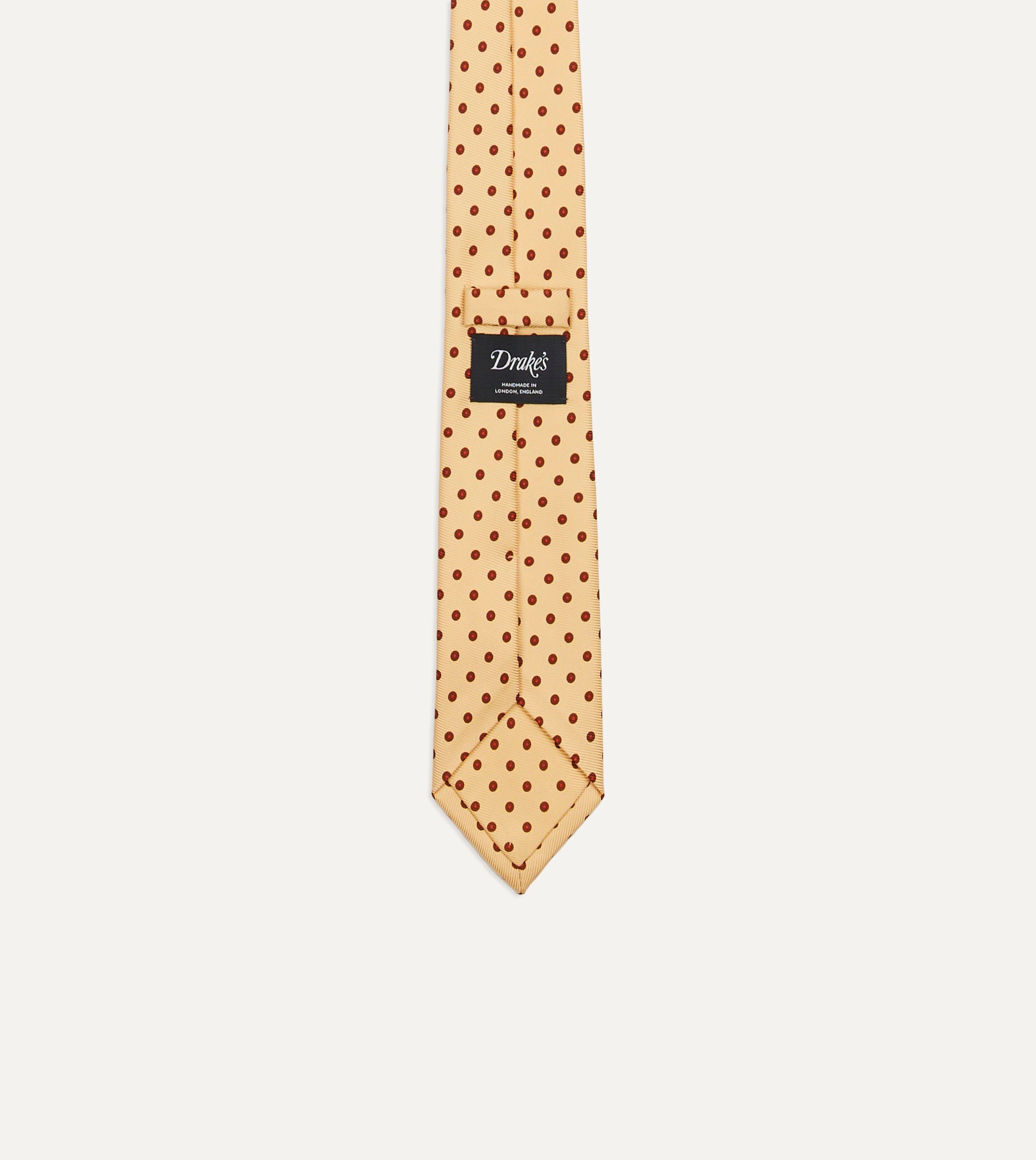 Elegant Gold Circular Dot Silk Self-Tipped Necktie for Men - Perfect for Weddings, Business Meetings & Formal Events