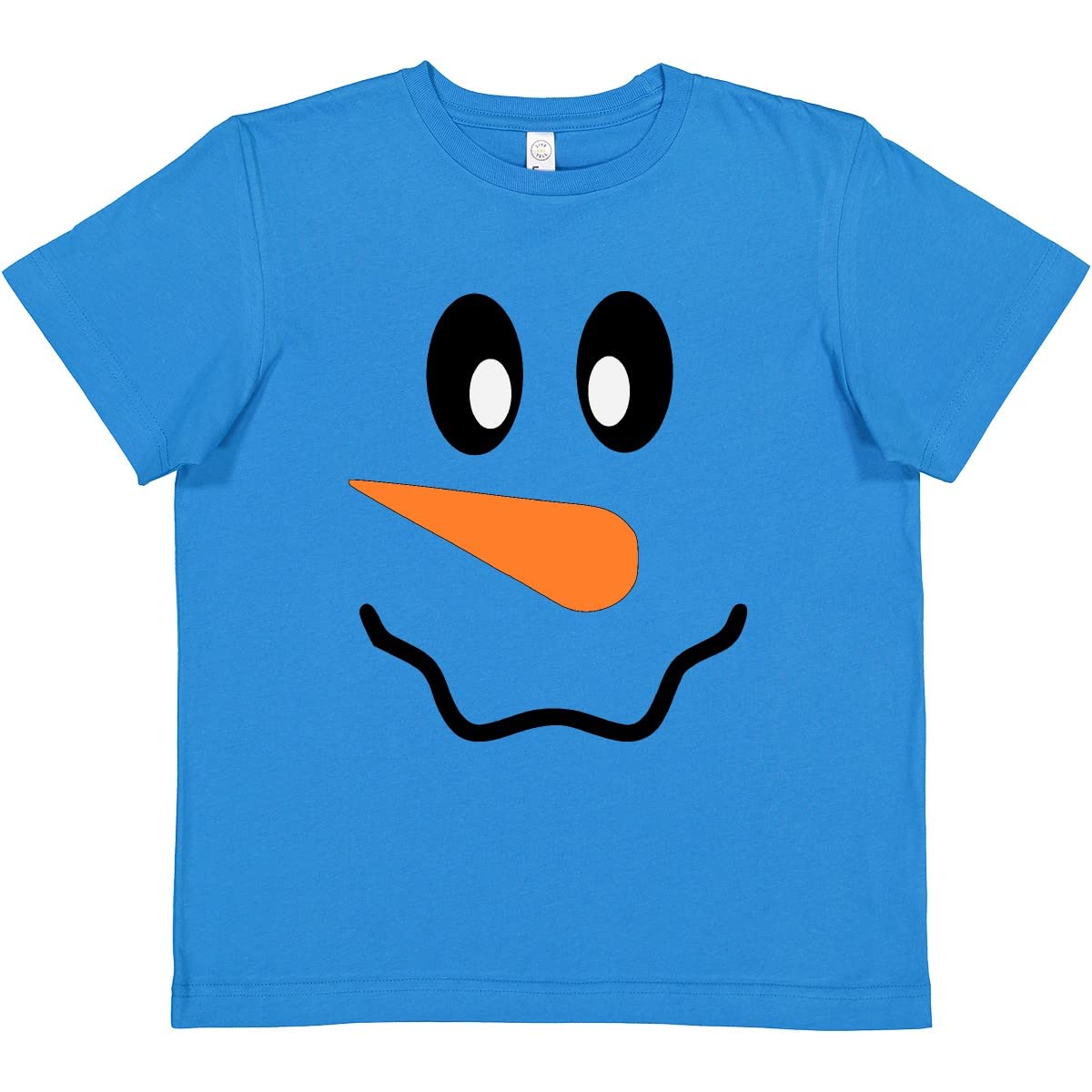 Inktastic Snowman with Carrot Nose and Smile Women's T-Shirt - Cute Christmas Graphic Tee for Holiday Parties & Winter Outfits