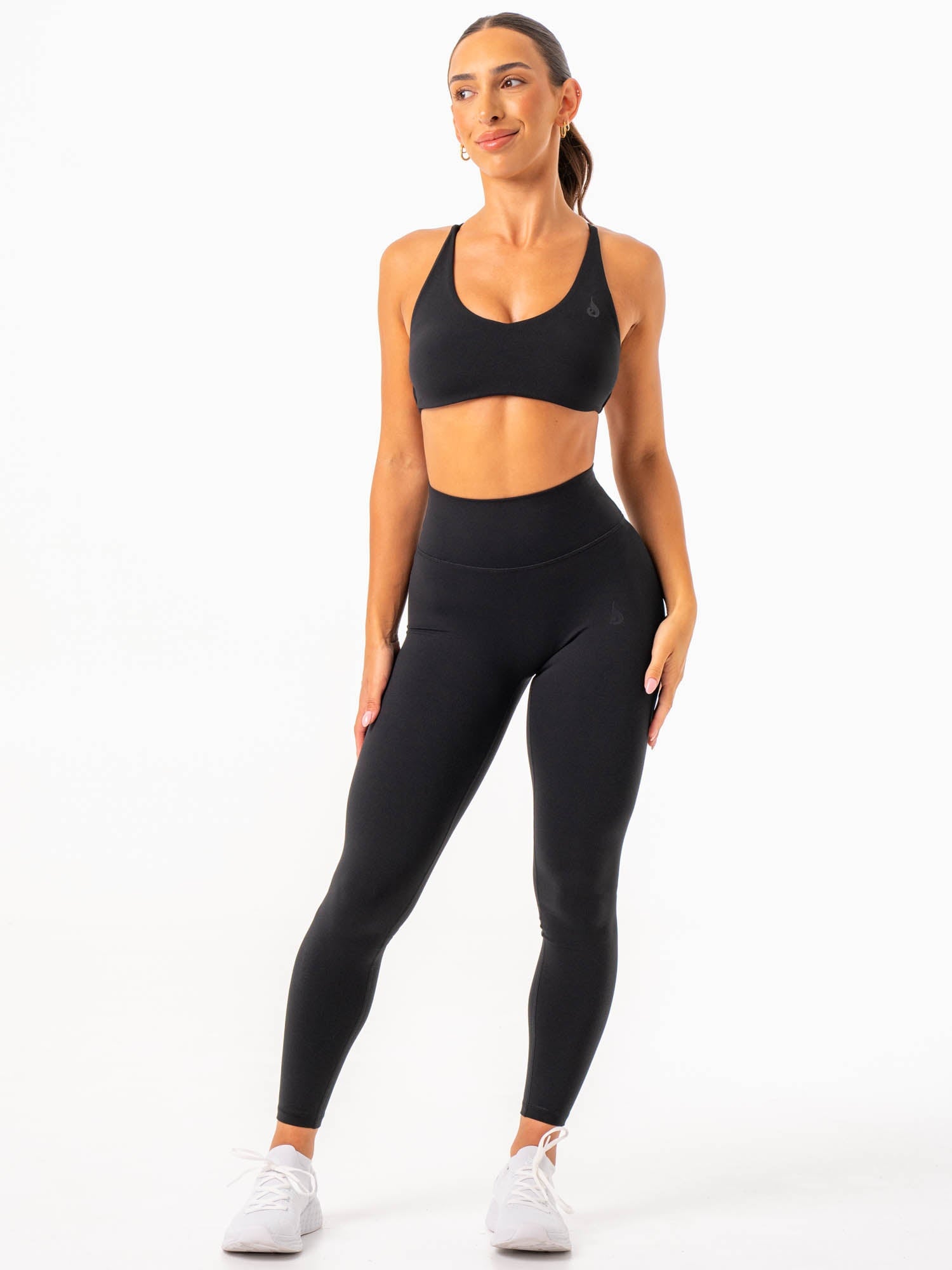 NKD Embody Sports Crop Top - Black | High-Performance Workout & Yoga Top for Women | Gym, Running, Pilates