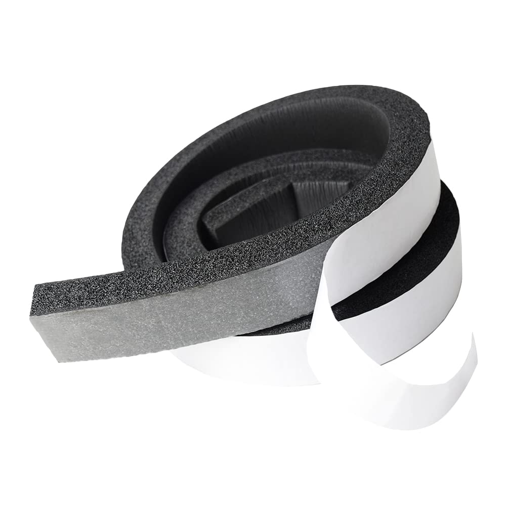 DOBTIM Self-Adhesive Pipe Insulation Foam Wrap Tape - 6.5 Ft x 2 Inch x 1 Inch Thick, High Resilience for HVAC, Plumbing & Outdoor Pipes - Prevent Freezing & Energy Loss in Winter