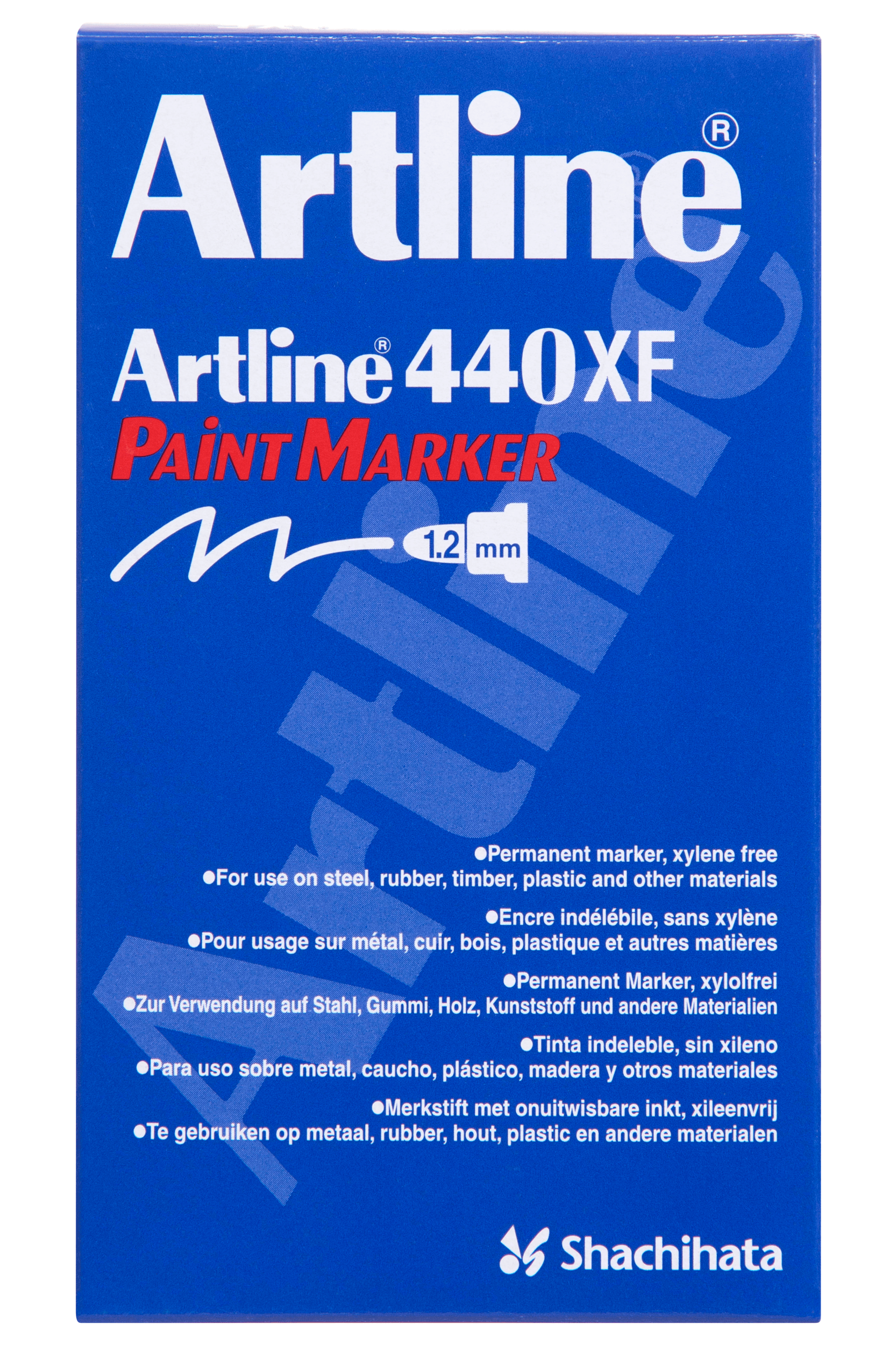 Artline 440 Black Paint Marker 1.2mm Bullet Tip - Pack of 12 - Permanent Ink for Metal, Plastic, Glass, Wood - Ideal for DIY Projects, Crafts, Signage & Industrial Labeling