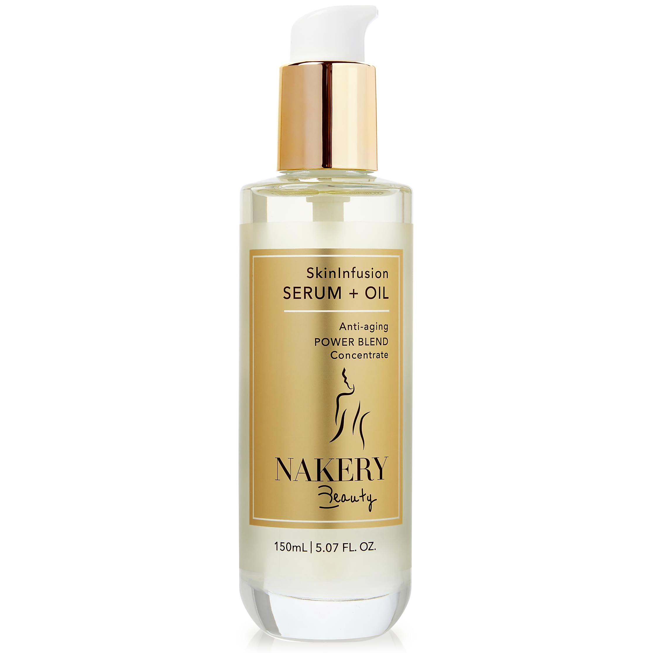 SkinInfusion Anti-Aging Collagen Serum with Hyaluronic Acid & Vitamin C - Hydrating Facial Oil for Dark Spots, Dullness & Dry Skin - Matrixyl 3000 Moisturizing Serum - 150ml | Daily Skincare Routine & Night Treatment for Glowing Complexion