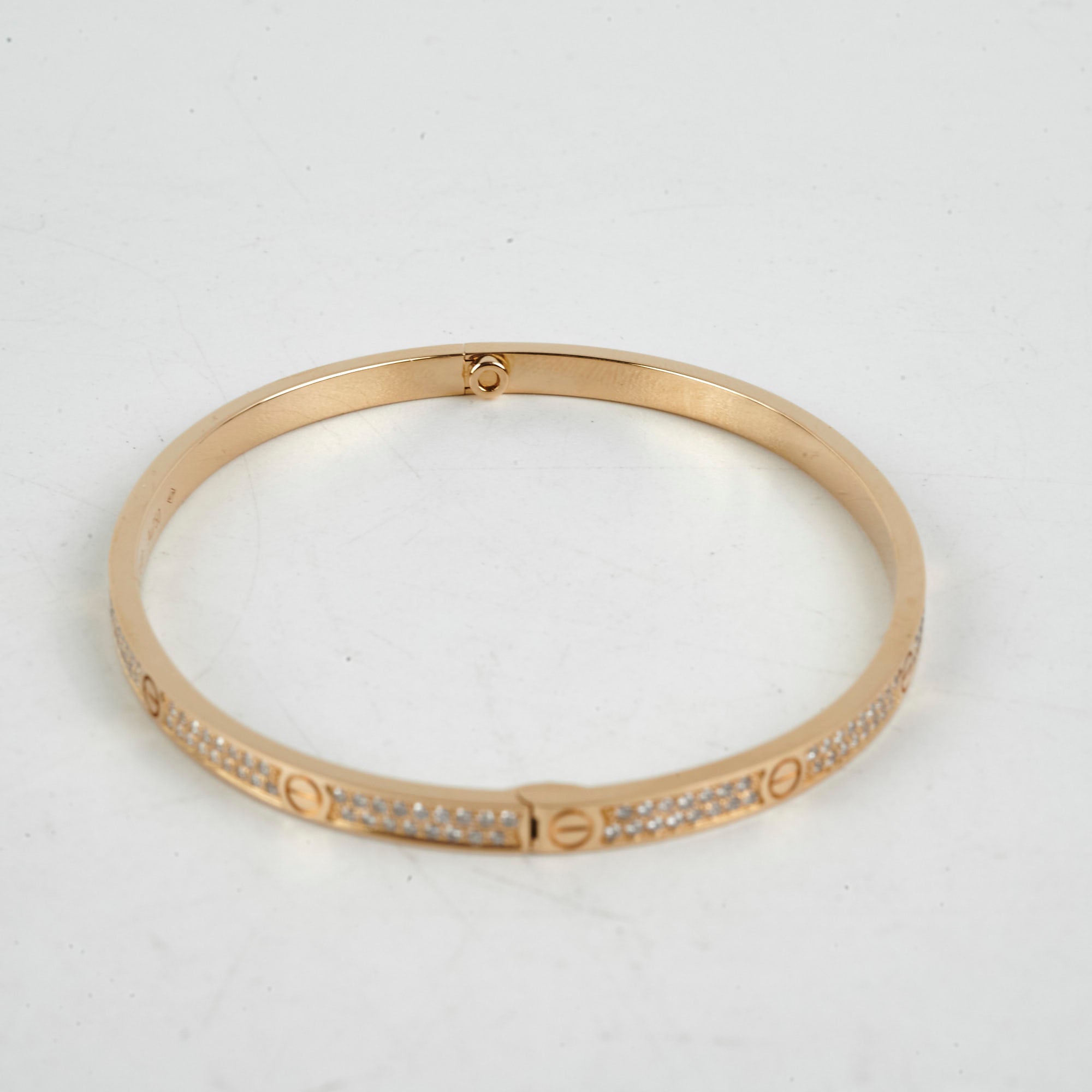 Cartier Small Love Pave Bracelet in 18K Yellow Gold - Luxury Diamond Tennis Bracelet for Women, Perfect for Anniversary Gifts & Special Occasions