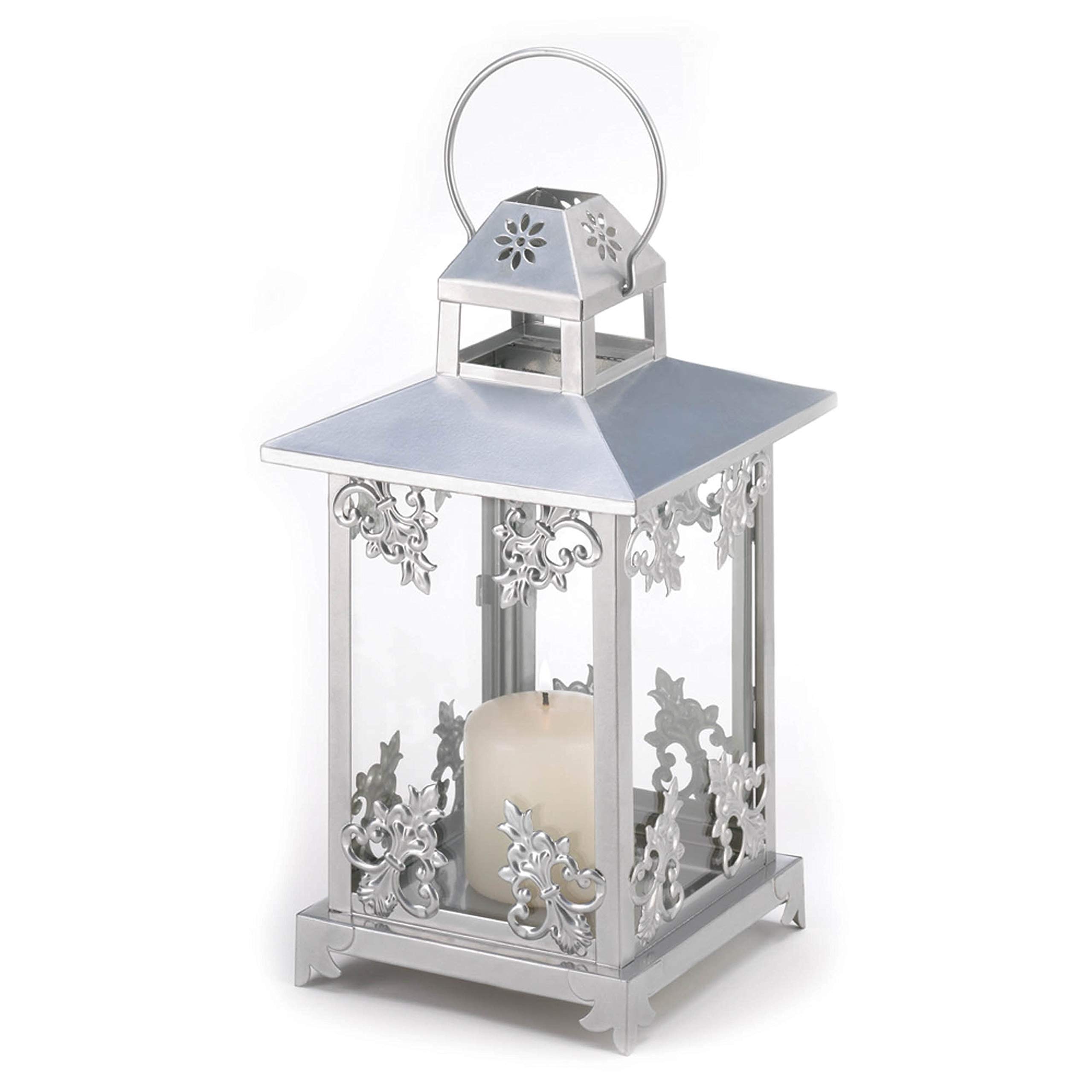 Frosted Vines Candle Lantern - Gray Decorative Outdoor/Indoor Lighting for Patio, Garden, Wedding & Home Decor | Accent Plus 57070449
