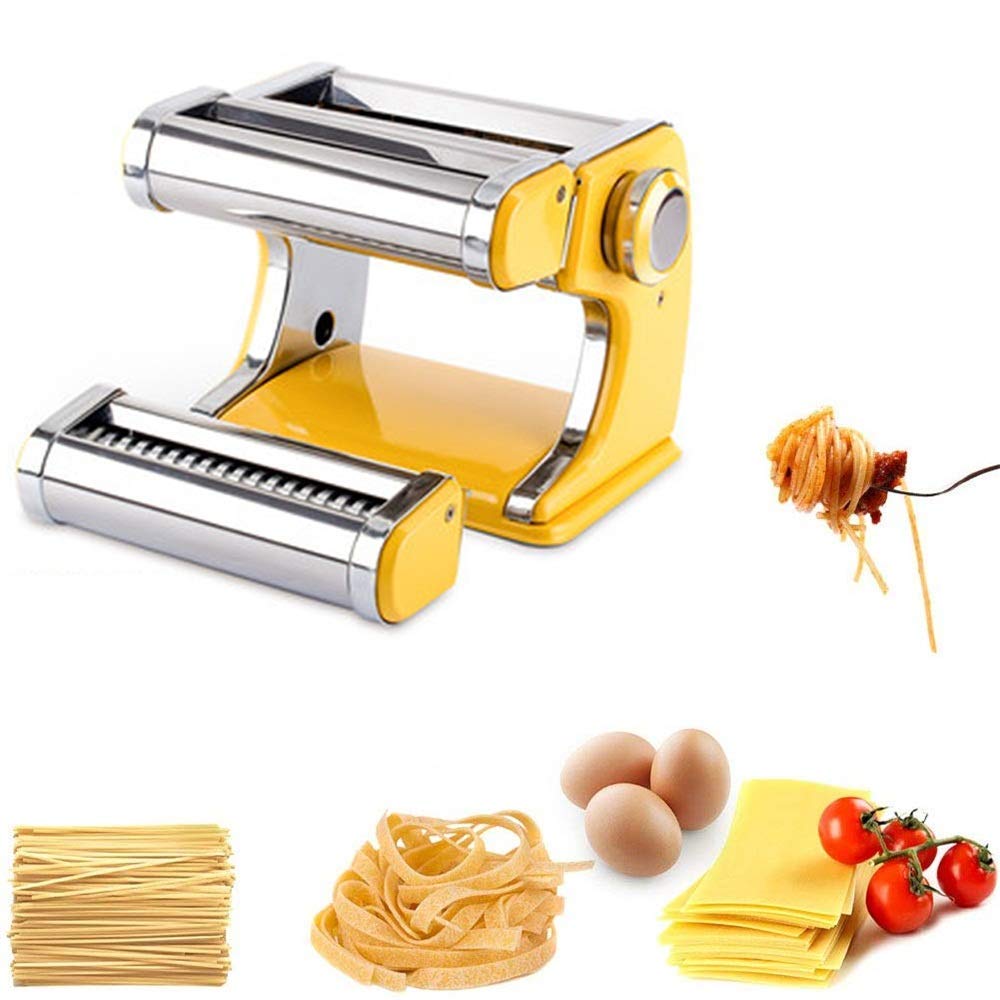 Premium Pasta Maker Machine - 7 Adjustable Thickness Settings for Homemade Spaghetti, Fettuccine & Lasagna | Manual Hand Crank Noodle Maker | Perfect for Italian Cuisine & Family Cooking | Kitchen Essential for Pasta Lovers