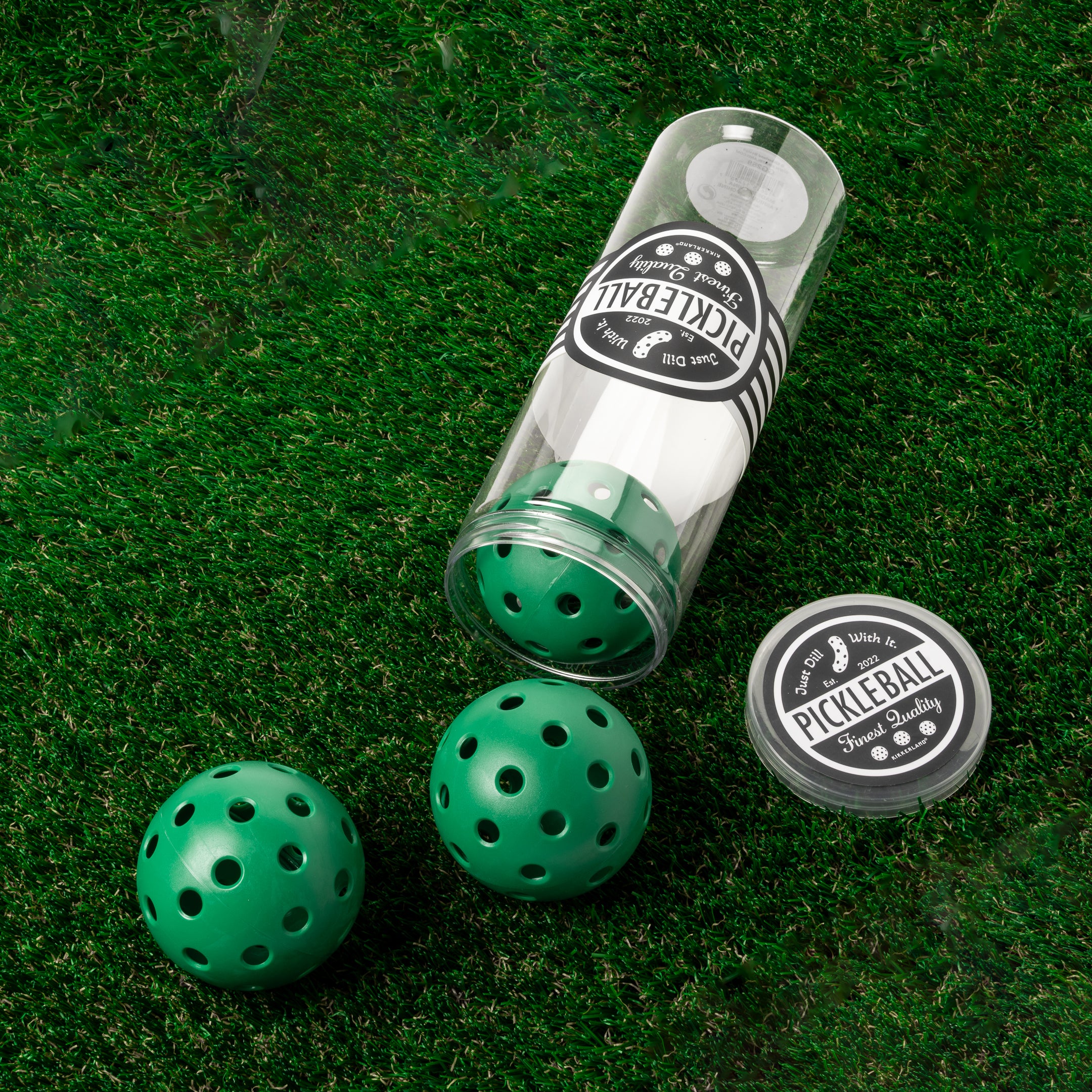 Premium Pickleballs in a Jar - 4 Pack Durable Outdoor Sports Balls for Pickleball Game & Practice - Perfect for Backyard, Court, and Gym Play