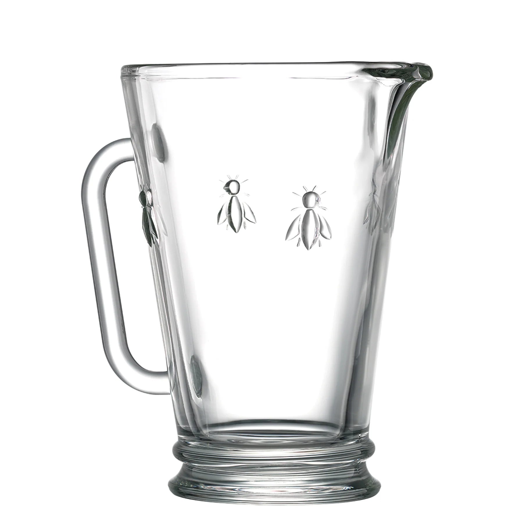 Premium Bee Glass Pitcher - 64oz Large Glass Water Pitcher with Lid & Spout - Perfect for Iced Tea, Lemonade, Juice & Infused Water - Great for Parties, Picnics & Home Use