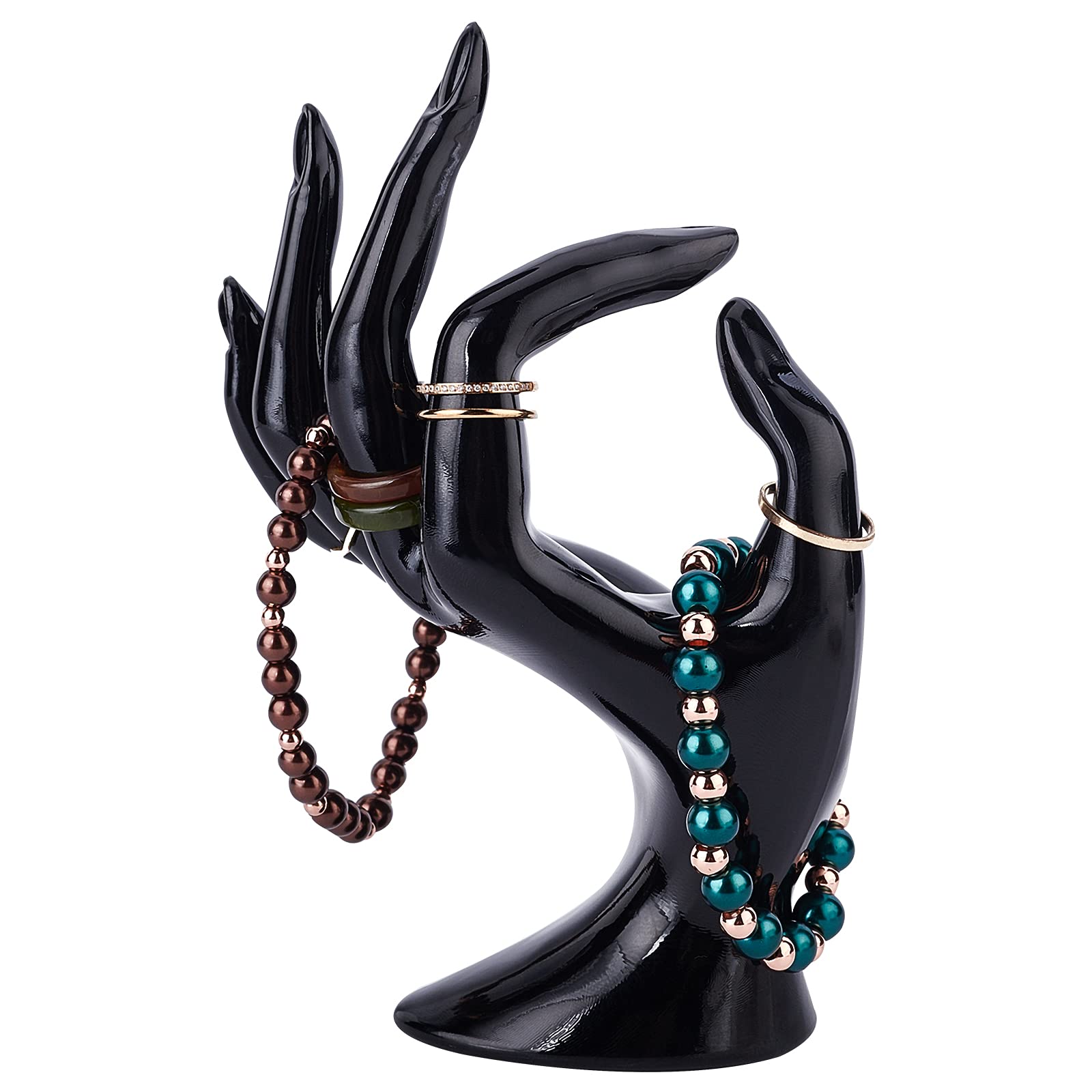 PH PandaHall Jewelry Display Stand - OK Shape Hand Ring Holder for Bracelets, Watches & Wedding Rings | Home & Retail Organization | Perfect for Store Displays, Wedding Showcases & Jewelry Organization