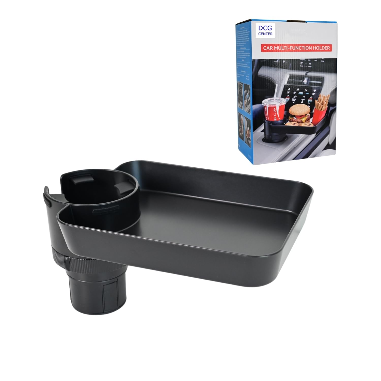 Adjustable Car Seat Tray for Kids - Snack & Drink Holder with Cup Tray for Toddler Travel - Perfect for Road Trips, Airplane & Long Car Rides - Durable & Spill-Proof Kids Travel Tray
