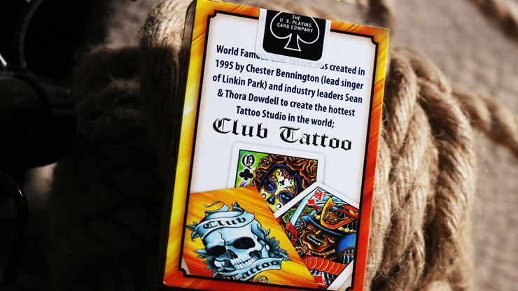 Orange Bicycle Club Tattoo Playing Cards - Premium Poker Deck for Magic Tricks, Card Games & Collectors | Perfect for Poker Nights, Gifts & Cardistry Performances