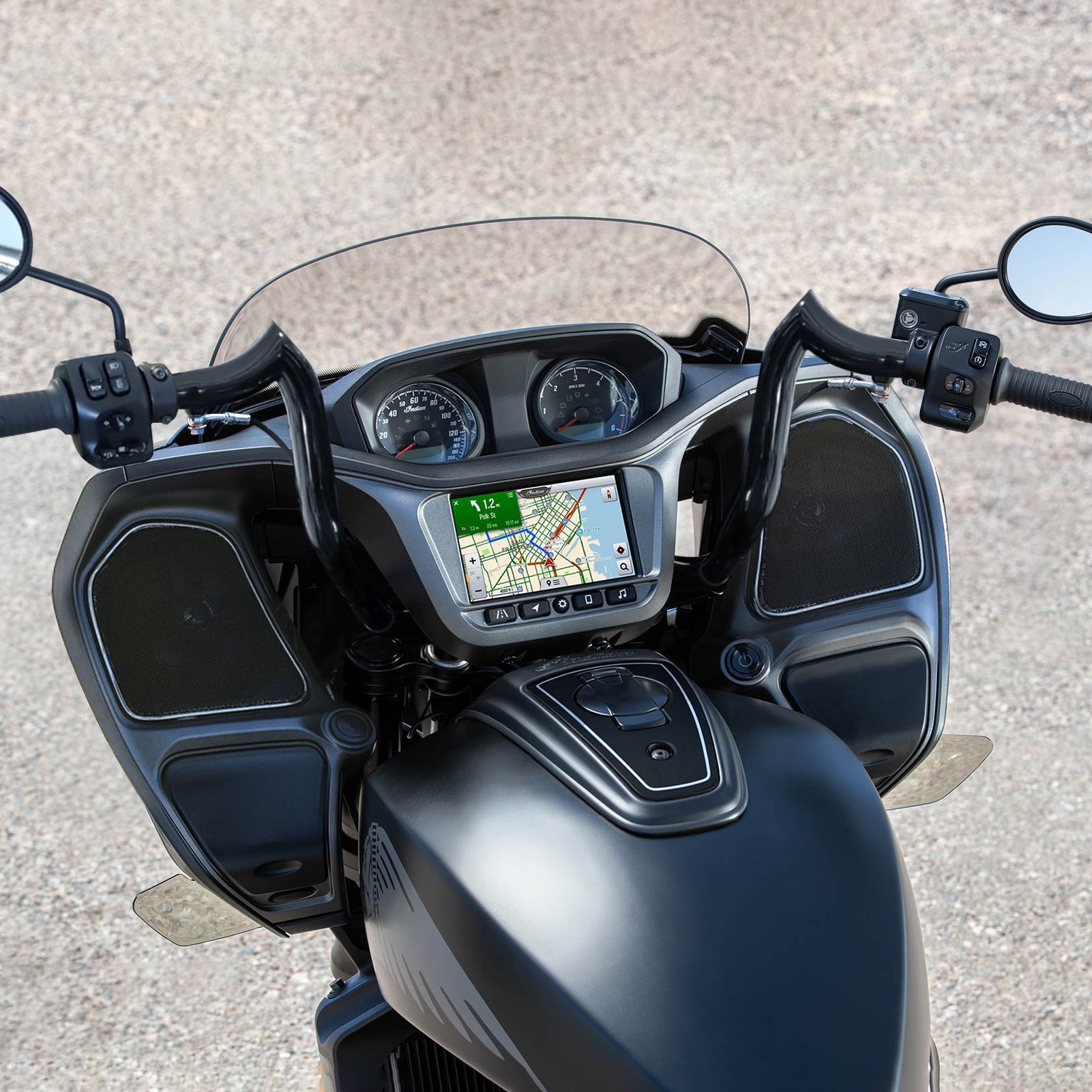 2020+ Indian Challenger Gloss Black Bagger Handlebar - 1.5 Inch Diameter, 14 Inch Rise | Premium Motorcycle Accessories for Comfortable Long-Distance Cruising