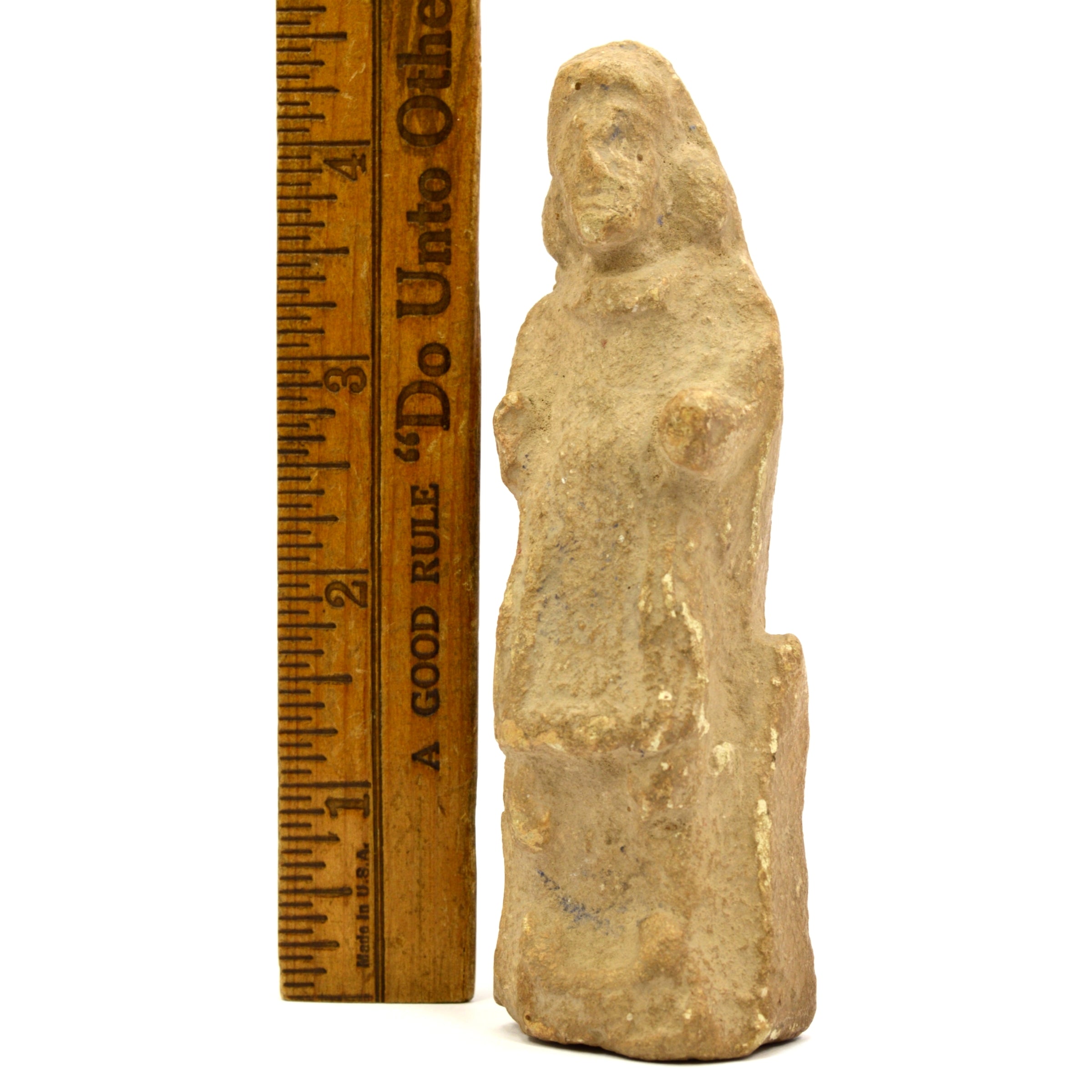 Ancient Carved Stone Effigy Fertility Statue - Pre-Columbian or Near East Artifact for Home Decor & Spiritual Altar
