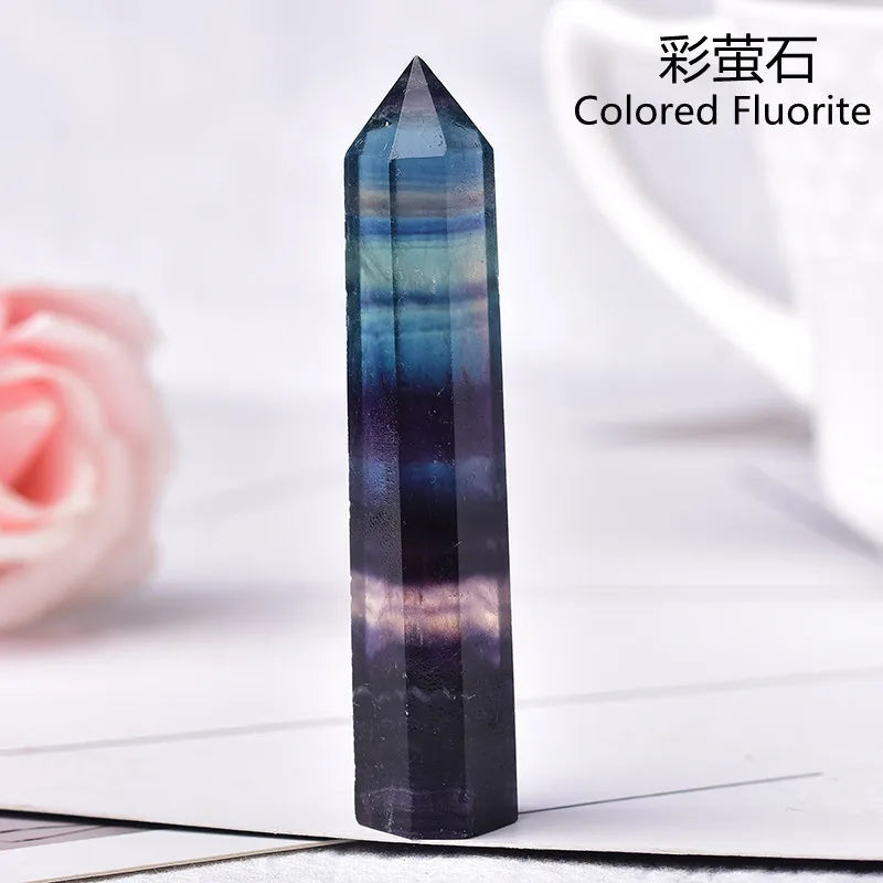 Natural Green Moss Agate Crystal Point - 60-70mm Transparent Quartz Stone for Home Decor, Feng Shui, Jewelry Making & Healing Meditation (1PC)