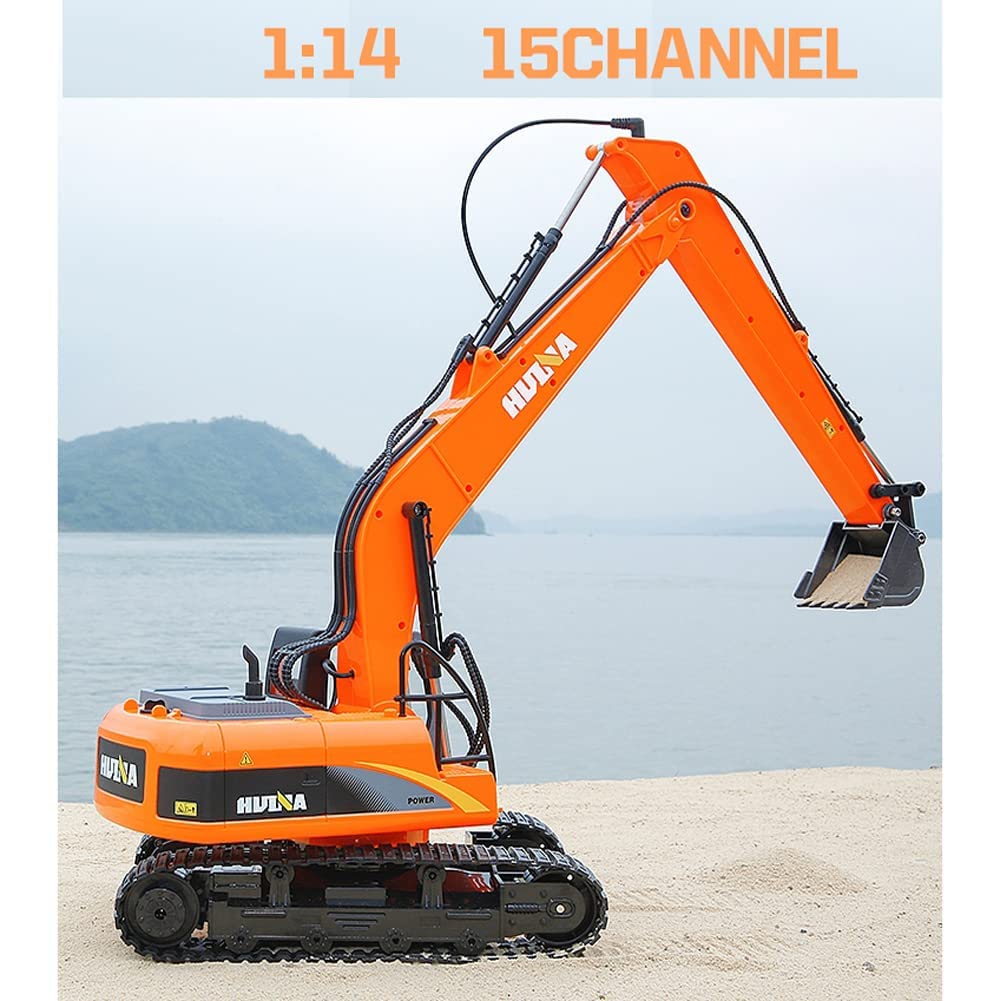 15CH Super Long Robotic Arm Remote Control Digger Toy - RC Excavator Construction Vehicle for Kids | Sand Play, Engineering Learning & Outdoor Fun