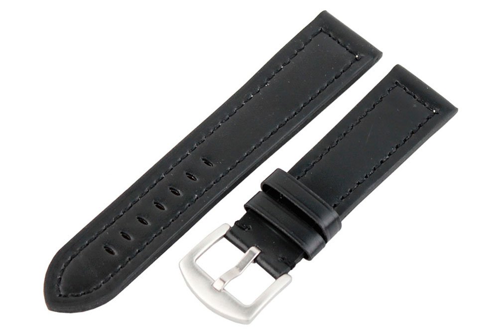 Premium Smooth Matte Leather Watch Band Strap - Black & Brown Colors | Replacement Strap for Smartwatches & Classic Timepieces | Perfect for Business, Casual & Formal Occasions