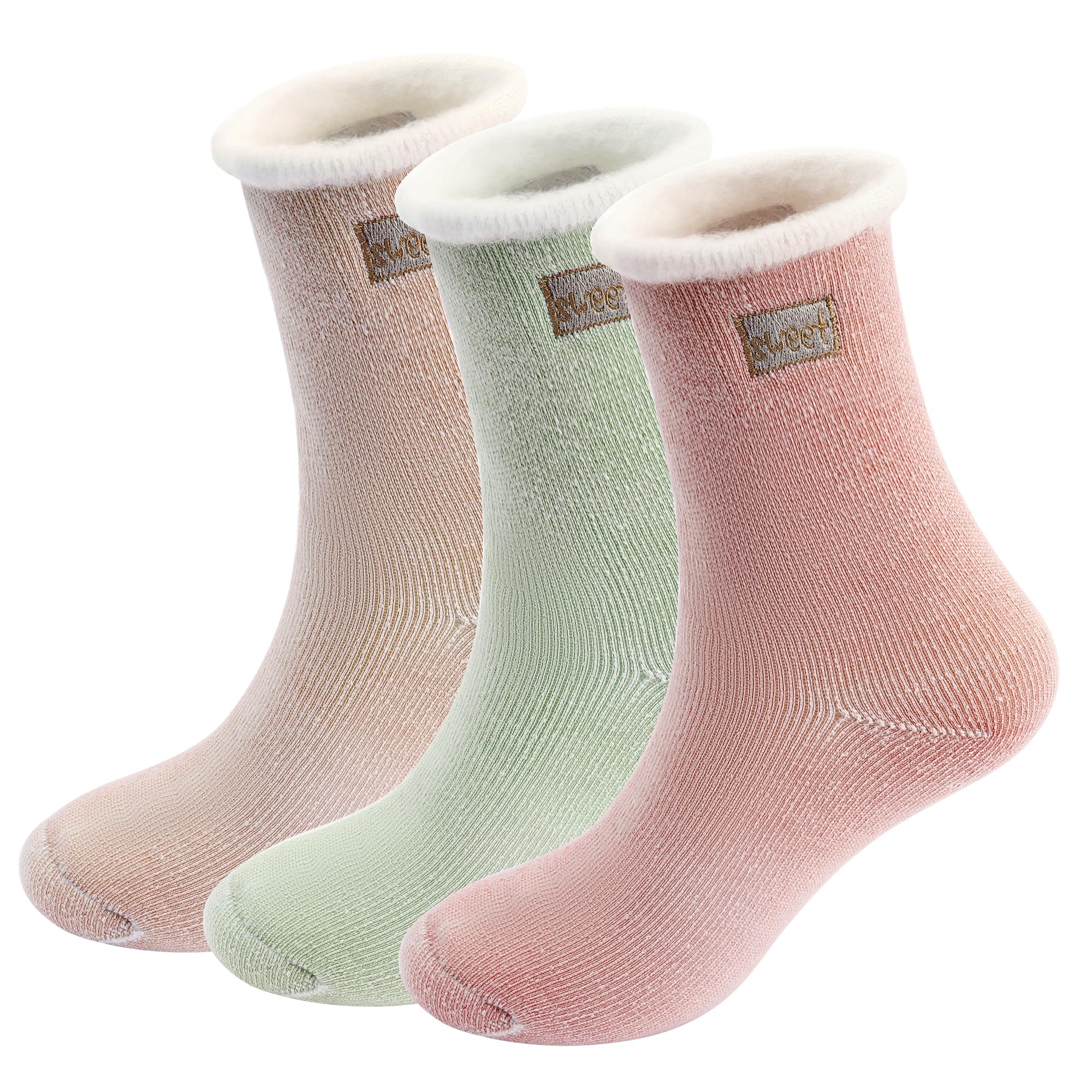 Women's Winter Wool Socks - Thick Thermal Fuzzy Socks for Cold Weather & Gifts