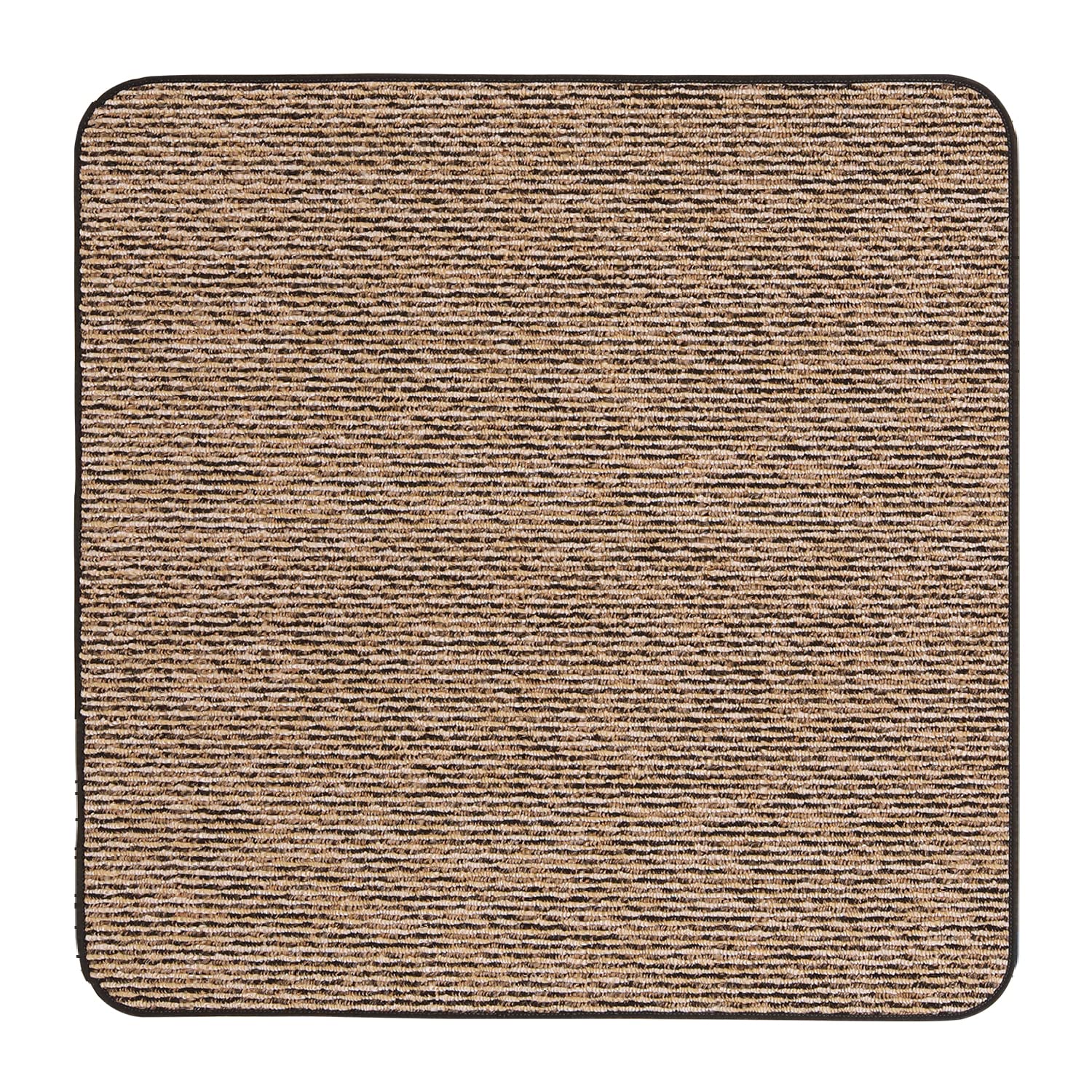 Non-Slip 4x4 FT Black Ripple Area Rug - Skid-Resistant Indoor Carpet with Rubber Backing, Stain & Pet Friendly - Perfect for Living Room, Bedroom, Kitchen & Entryway - Home Decor Floor Mat for Safety & Style
