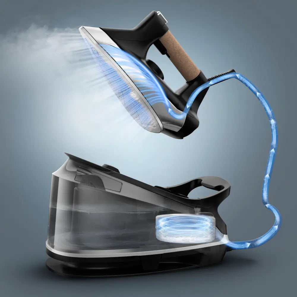 ROWENTA DG7661U1 Compact Steam Pro Cork High Pressure Steam Station - Blemished Package with Full Warranty | Perfect for Home Ironing, Fabric Care & Professional Garment Steaming