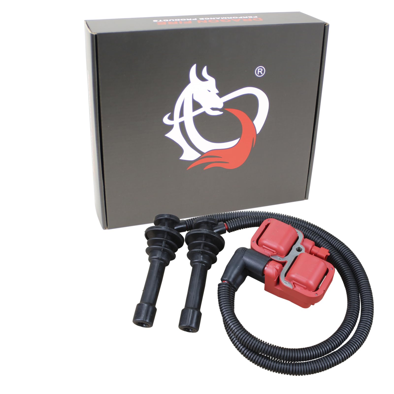 AIP Electronics Dragon FIRE Performance Power Pack - Ignition Coil & Spark Plug Wire Set for 2014-2017 Polaris RZR 900/1000 XP Turbo (OEM 4017694 4017695) - Kit-1136 - Perfect for Off-Road Adventures & High-Performance ATV Riding