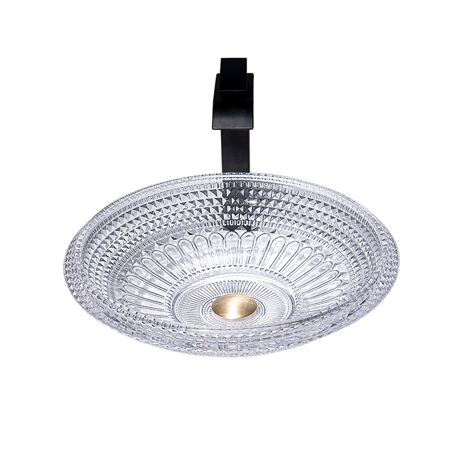 HESIEU Modern Round Tempered Glass Vessel Sink with Faucet and Drain Combo - 440×440×130mm Bathroom Vanity Sink for Countertop Installation - Perfect for Contemporary Bathrooms, Powder Rooms, and Luxury Home Decor