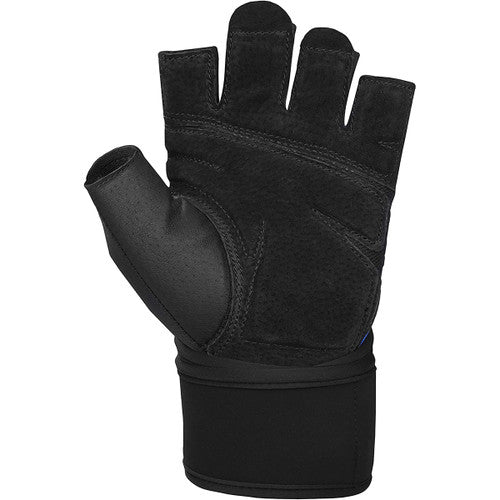 Harbinger Unisex Training Wrist Wrap Gloves 2.0 - Blue | Weightlifting & CrossFit Support for Men & Women | Gym, Powerlifting & Workout Gloves for Better Grip & Wrist Protection