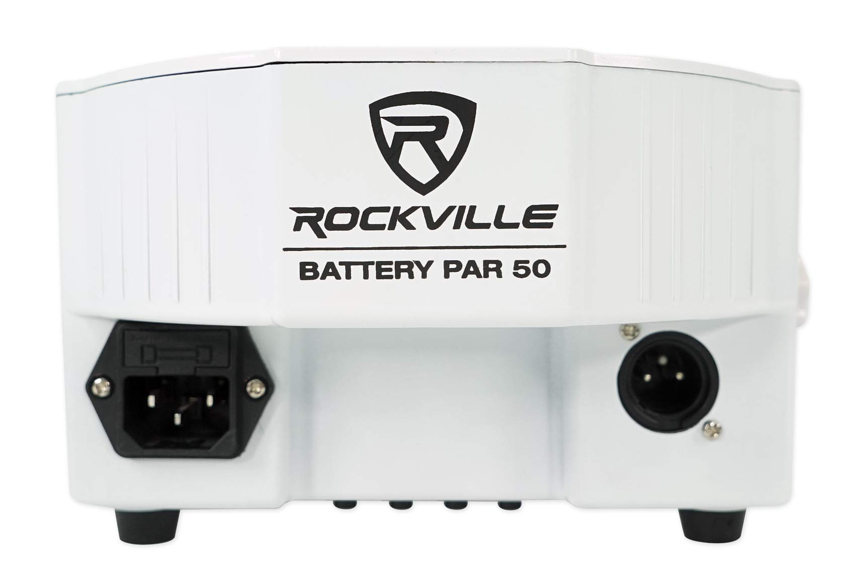 Rockville PAR 50 White Rechargeable LED DMX DJ Wash Lights (3-Pack) with Carrying Bag - Professional Stage Lighting for Concerts, Clubs, and Events