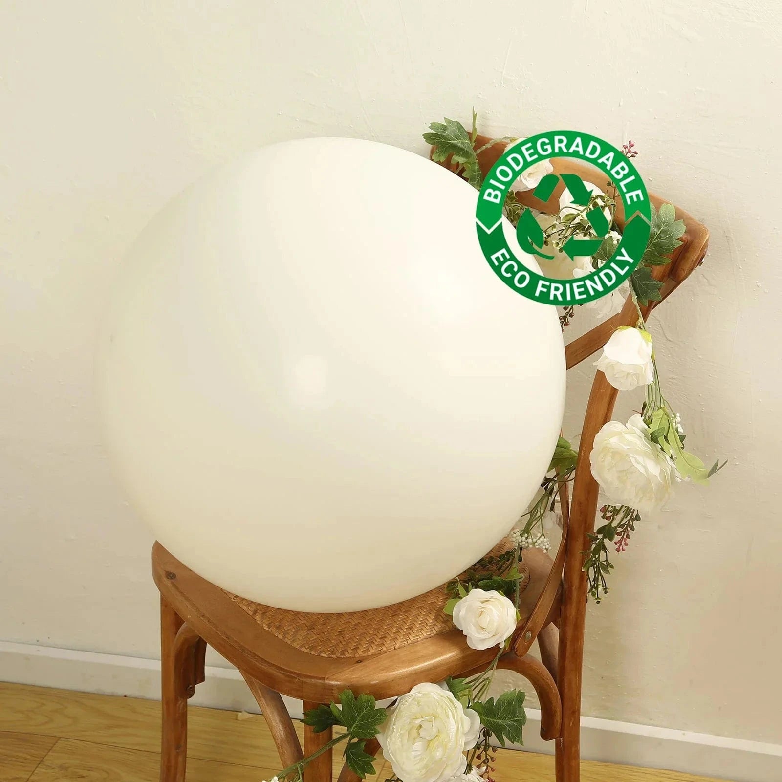 5 Pack Shiny Pearl Biodegradable Party Balloons - Eco-Friendly Wedding, Birthday & Baby Shower Decorations for Sustainable Celebrations