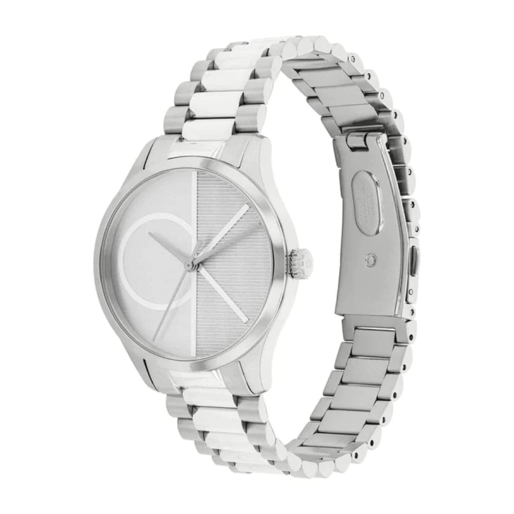 Calvin Klein Women's Silver Dial Stainless Steel Watch 25200345 - Elegant & Stylish Timepiece for Everyday Wear, Office & Special Occasions