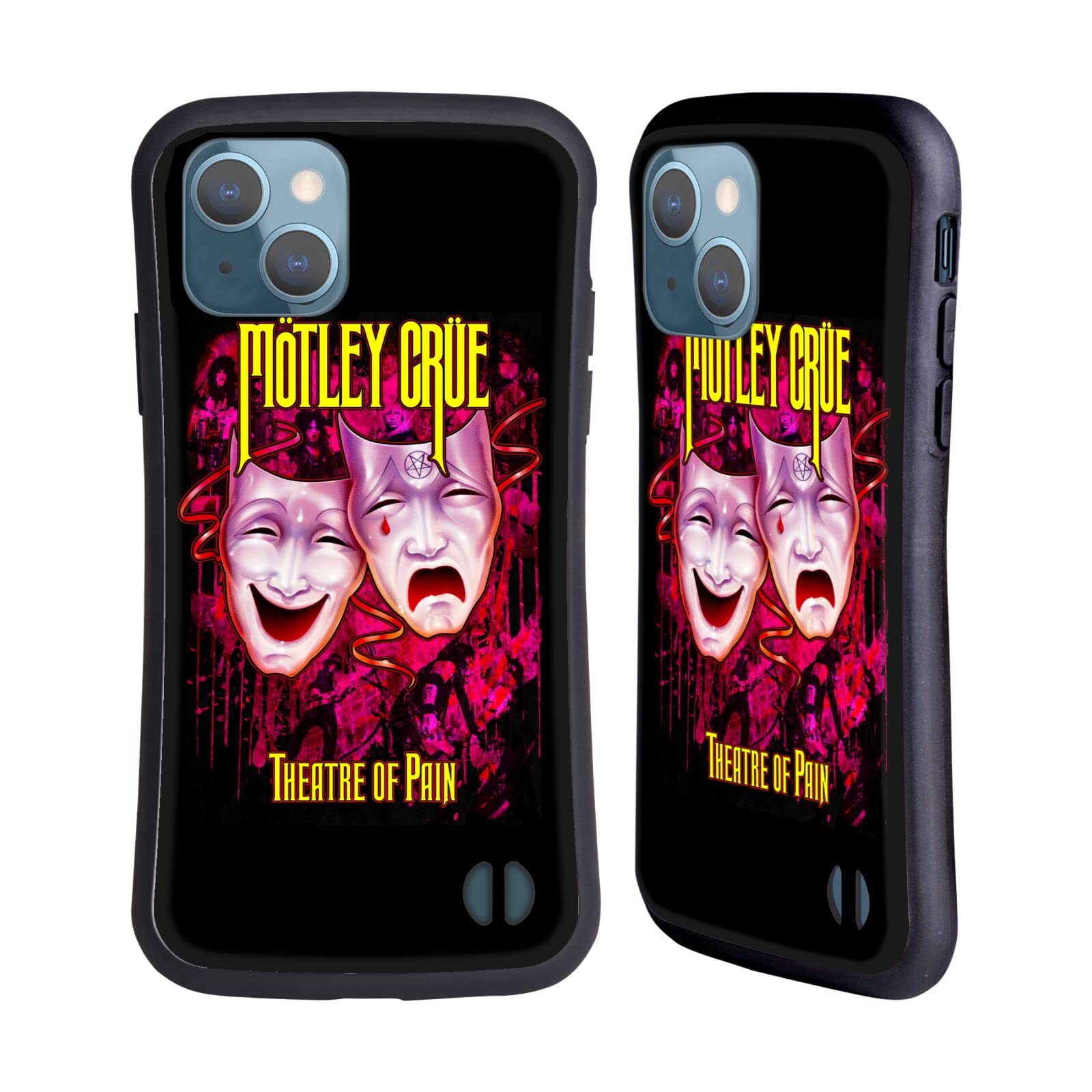 Officially Licensed Motley Crue Theater of Pain Hybrid Case for iPhone 13 - Durable Protective Phone Cover with Unique Band Artwork - Perfect for Concerts, Music Fans & Rock Enthusiasts