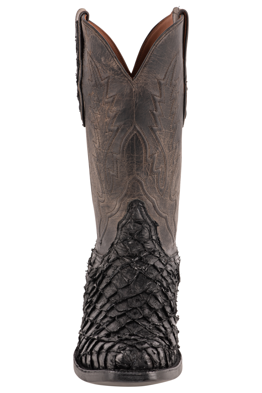 Exclusive Black Jack Pirarucu Leather Cowboy Boots for Men - Western Style Riding Boots for Country, Rodeo & Outdoor Adventures