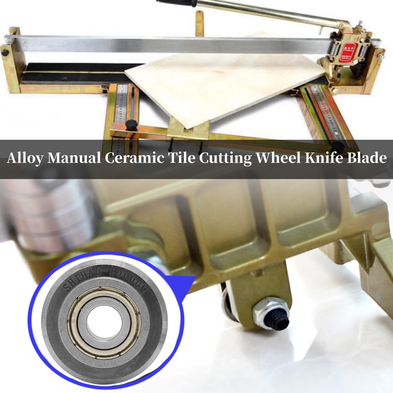 Alloy Manual Ceramic Tile Cutting Wheel - Professional Tile Cutter Blade with HH Screw for Straight & Angle Cutting | Perfect for DIY Home Renovation, Bathroom & Kitchen Tile Installation