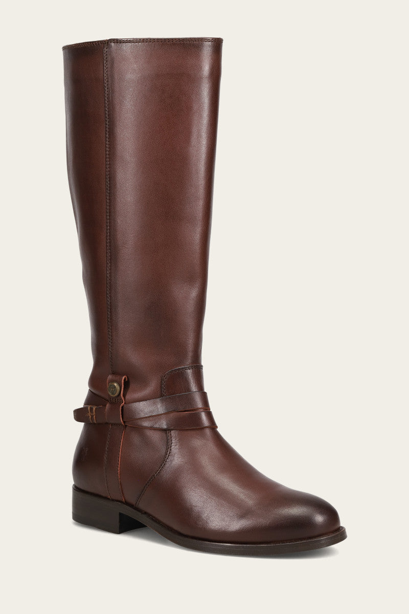 Melissa Women's Belted Tall Boots - Stylish Knee-High Leather Boots for Fall & Winter | Perfect for Office, Casual Outfits & Outdoor Activities