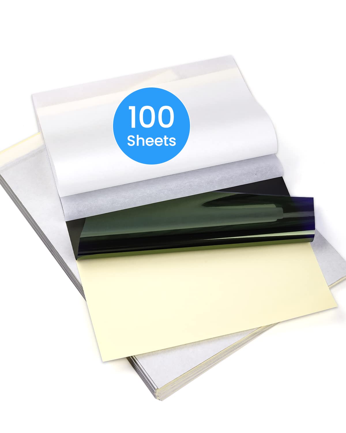 Phomemo Tattoo Transfer Paper - 100 Sheets A4 Size Thermal Stencil Paper for Professional & DIY Tattoo Artists | Compatible with M08F Printer & Tattoo Supplies | Perfect for Tattoo Studios, Home Practice & Temporary Tattoo Designs